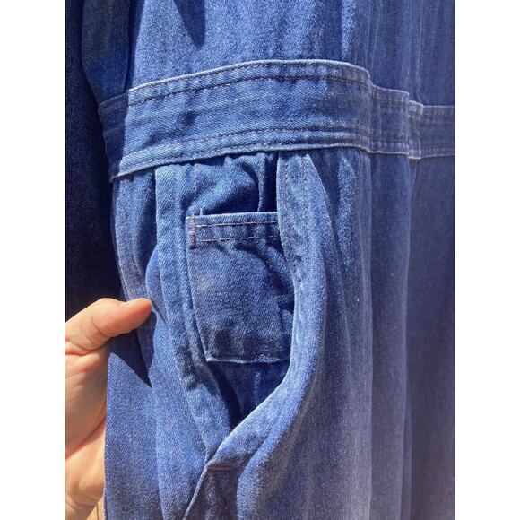 BIGMAC Denim Jumpsuit Coverall 70s Vintage Men's Work Wear - Picture 2 of 11
